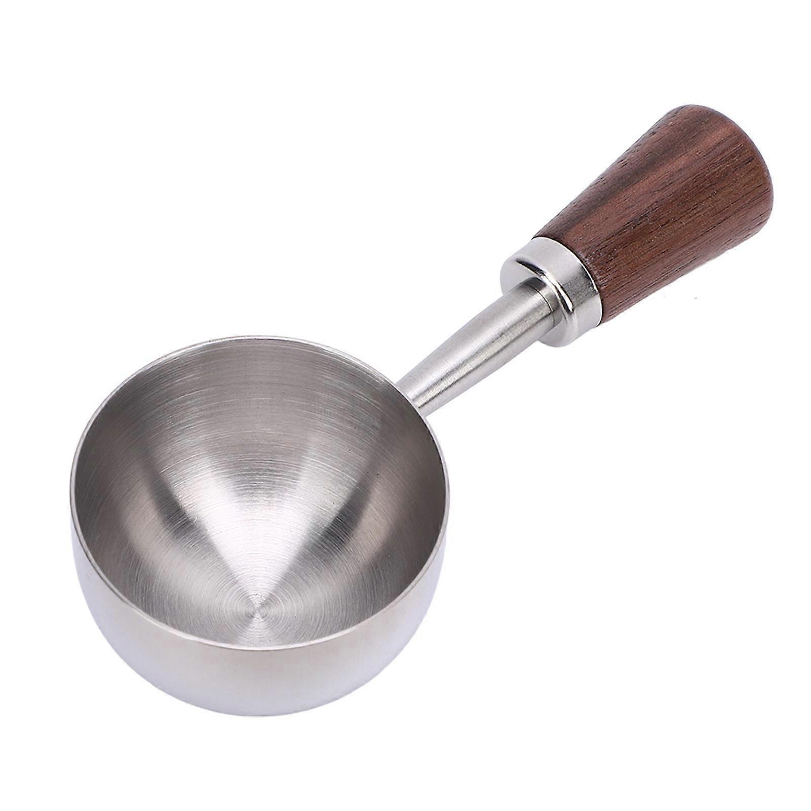 Retro-kaffeelöffel Aus Edelstahl 304, Kurzer Holzgriff, Bohnen- Und Teelöffel, Vintage-küchenutensil Zum Servieren