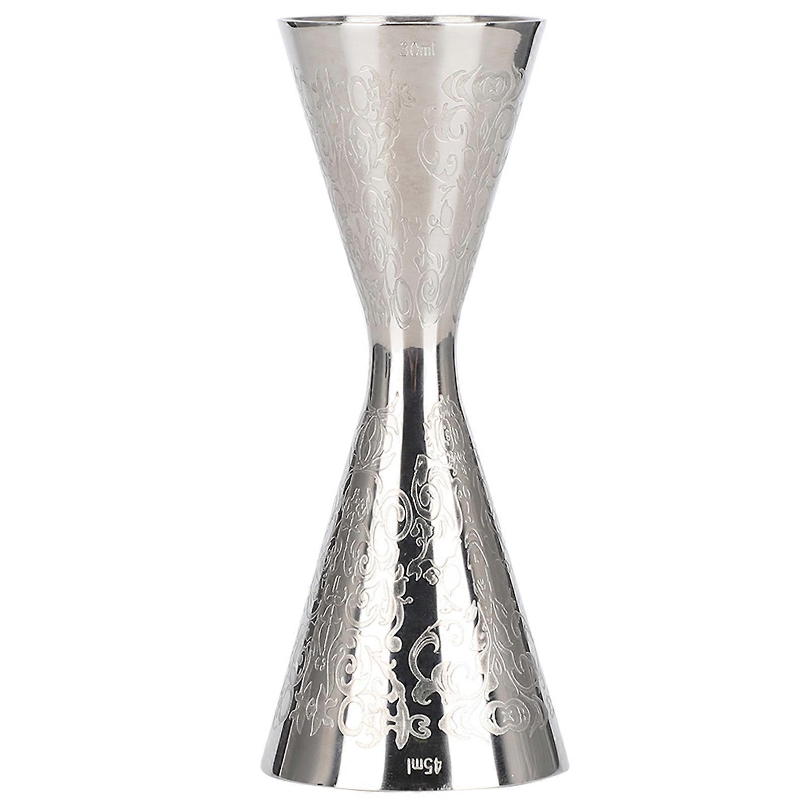 Eleganter Messbecher Aus Edelstahl (30 Ml/45 Ml) Mit Skala, Weinmessglas, Barzubehör