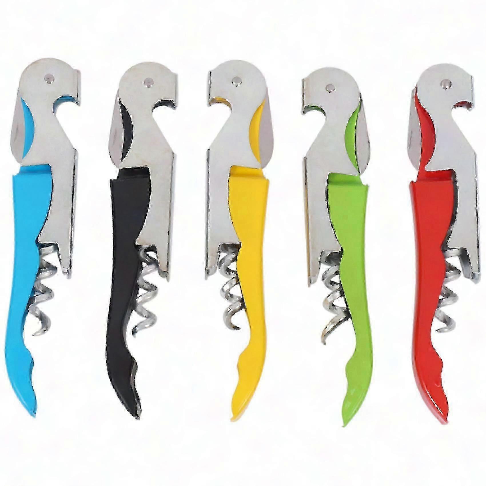 Set Mit 5 Professionellen Sommelier-korkenziehern Mit Folienschneider Und Flaschenöffner – Robuster Flaschenöffner Aus Metall, Ideal Für Restaurants Und Den Privaten Gebrauch