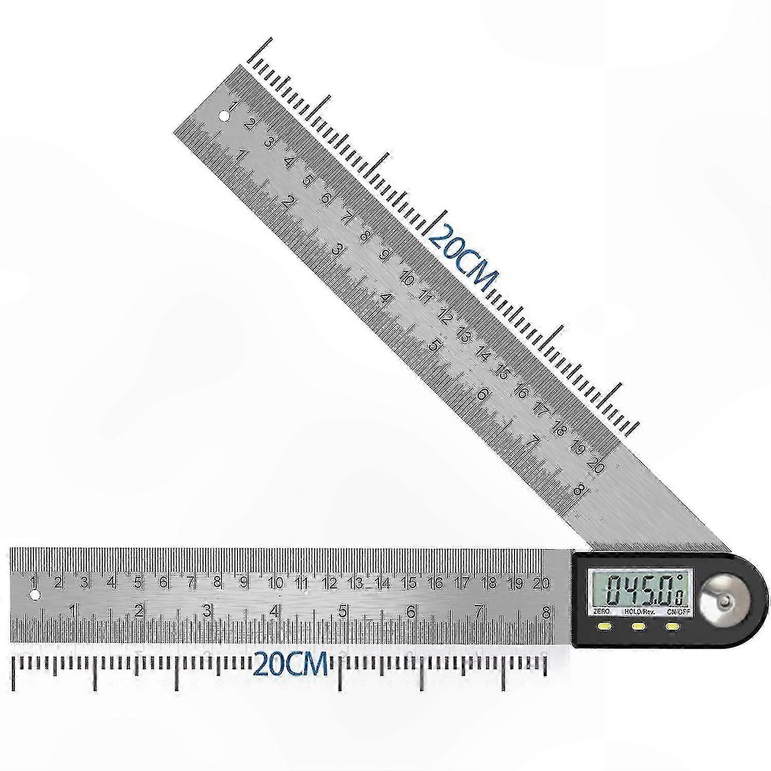Digitaler Winkelmesser Mit Lcd-bildschirm, Edelstahl, Ideal Für Holzbearbeitung Und Präzise Messungen