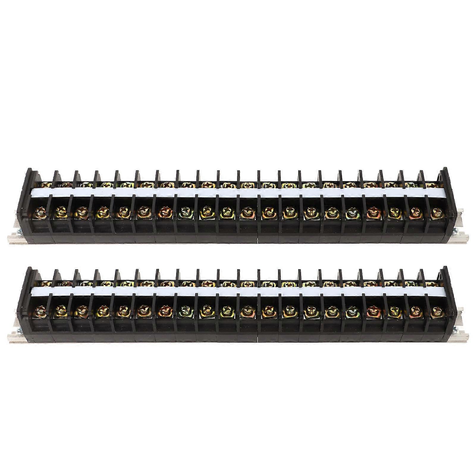 Din-schienen-anschlussleiste 660v 30a, 2-teiliger Verteilerklemmenblock Mit Transparenter Staubschutzabdeckung, Elektrischer Anschlussblock Für Stromversorgungssysteme.