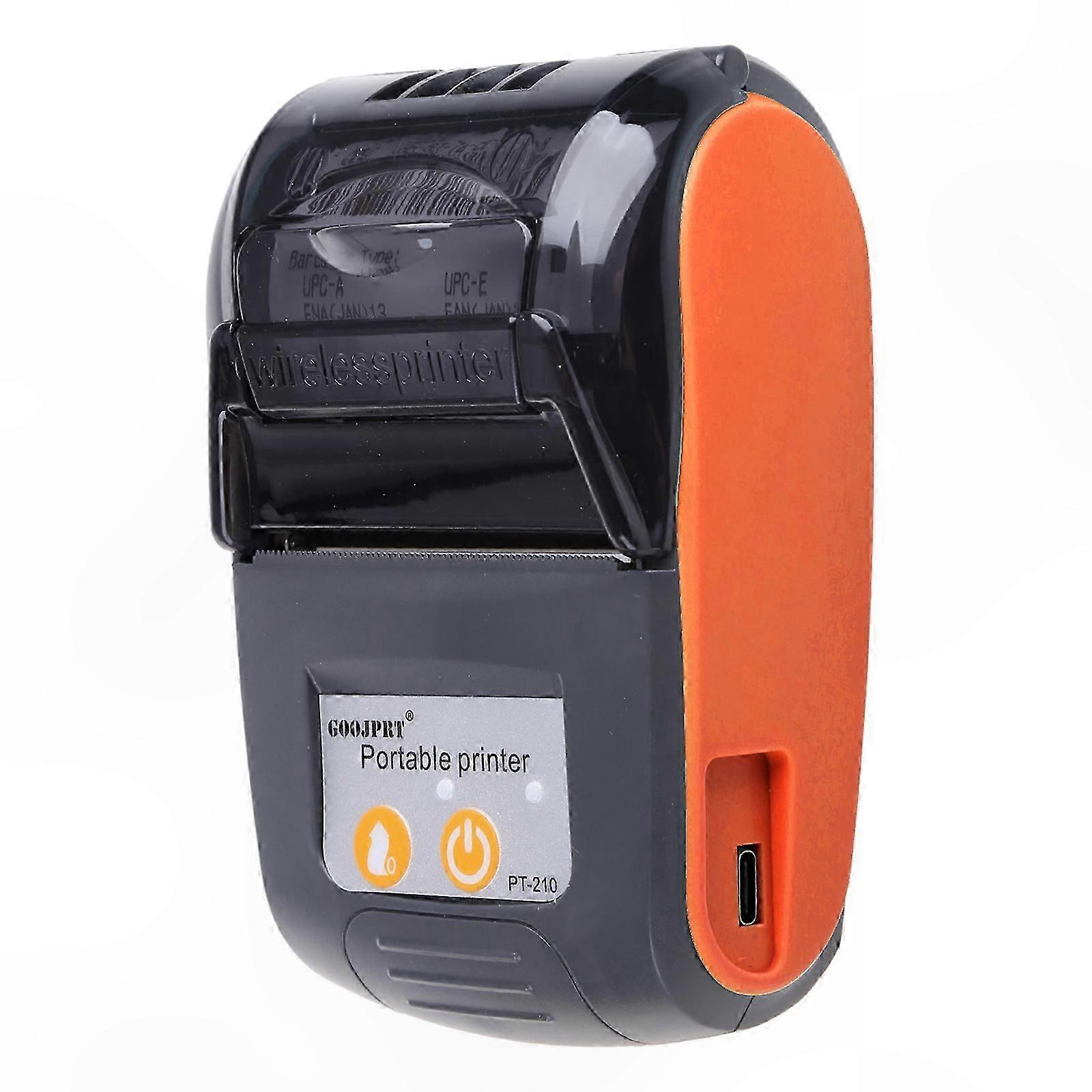 Pt-210 58-mm-thermodrucker, Kabelloser Bluetooth-etikettendrucker (ble 4.0), Kassenbondrucker, Kompatibel Mit Windows, Android Und Ios, Mini-gerät Im Taschenformat