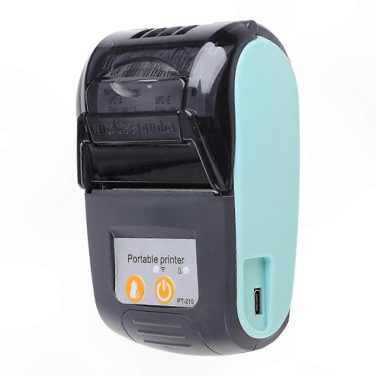 Pt-210 58-mm-thermodrucker, Tragbar, Ble 4.0-fähig, Kabelloser Etikettendrucker, Kompatibel Mit Pc, Android Und Ios, Für Kassenbons, Orange, Mini-reisegröße