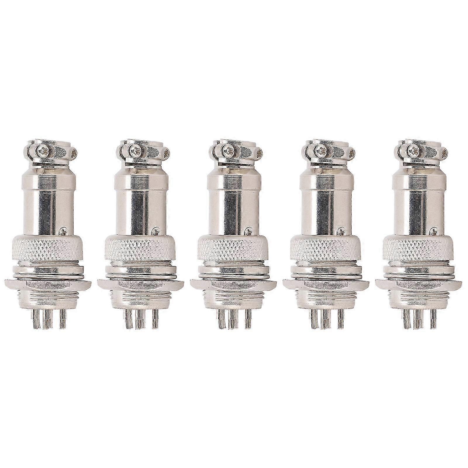 Gx16 16-mm-6-pin-stecker, 5 Stück Flugzeugstecker Und -buchse, Metallsteckverbinder (weiblich/männlich) Für Chassis-platte, 450-v-netzteil, Gewindeanschluss