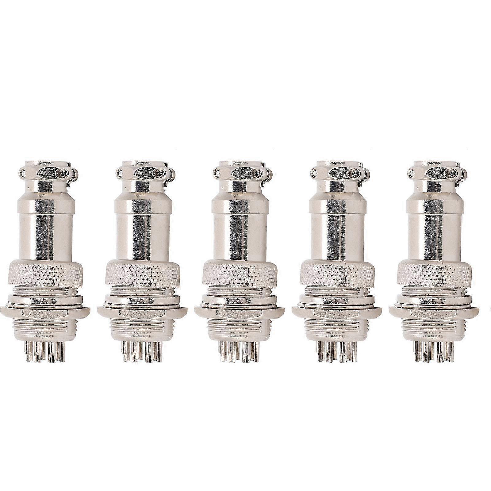 Gx16 Flugzeugstecker 16mm 450v 9 Pins, 5 Stück Stecker Und Buchse Für Metallchassis-platte, Stromkabelanschluss, Robustes Zubehör.