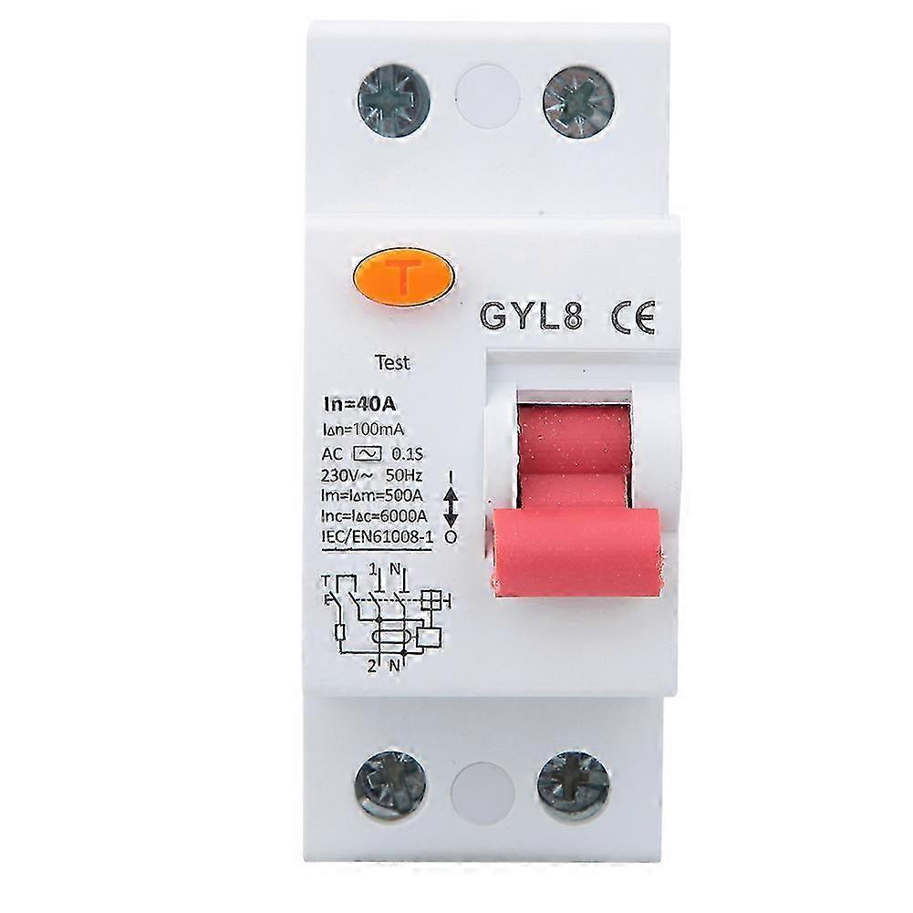 2-poliger 40-a-fehlerstromschutzschalter (fi-schalter), Erdschlussschutz Für Elektrische Geräte, Automatischer Schalter 25 A/40 A/63 A, Modularer Schütz