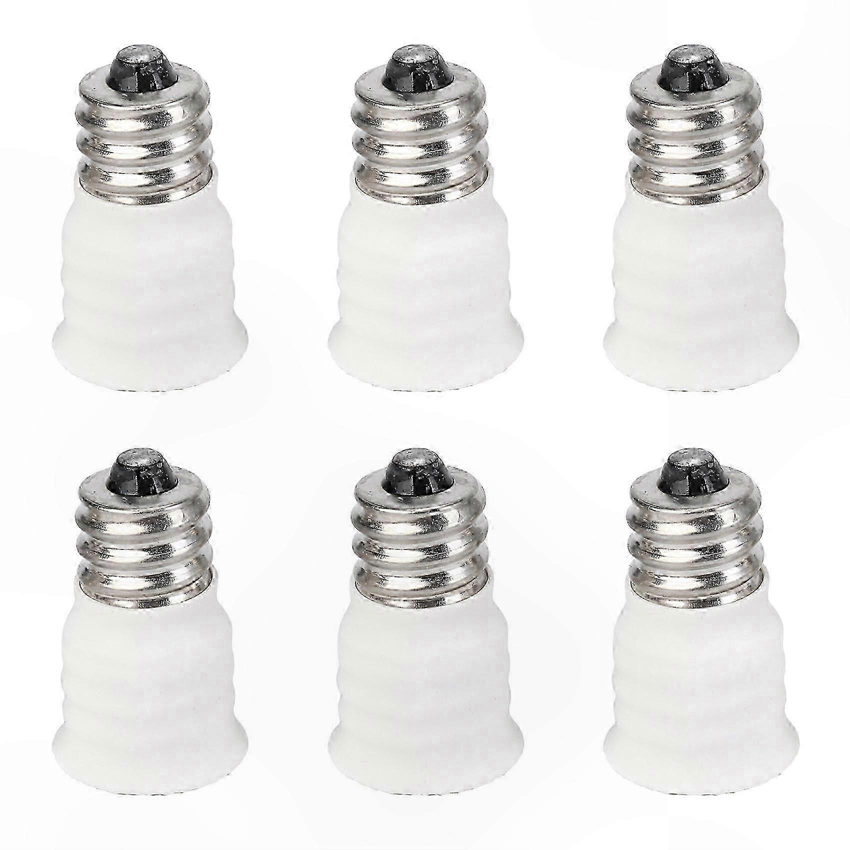 E12-auf-e14-fassungsadapter – 6er-pack Weiße Konverter Für Led-lampen, Fassungswechsler Für Leuchten