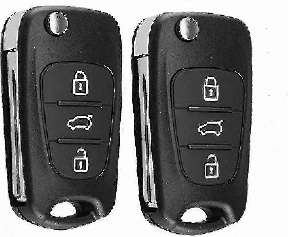 3-tasten-fernbedienungsabdeckung Für Hyundai Und Kia, 2-teiliges Schlüsselgehäuse Kompatibel Mit I10, I20, I30, Ix20, Sportage, Cee'd, Soul, Robustes Ersatzgehäuse.