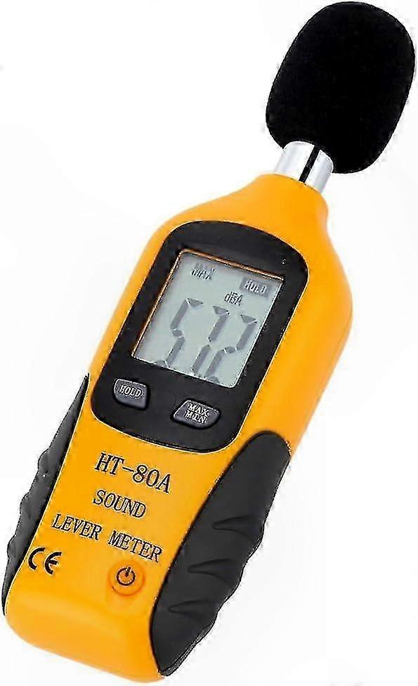 Professionelles Schallpegelmessgerät Mit Hintergrundbeleuchtung, Messbereich 30–130 Db, Inklusive 9-v-batterie