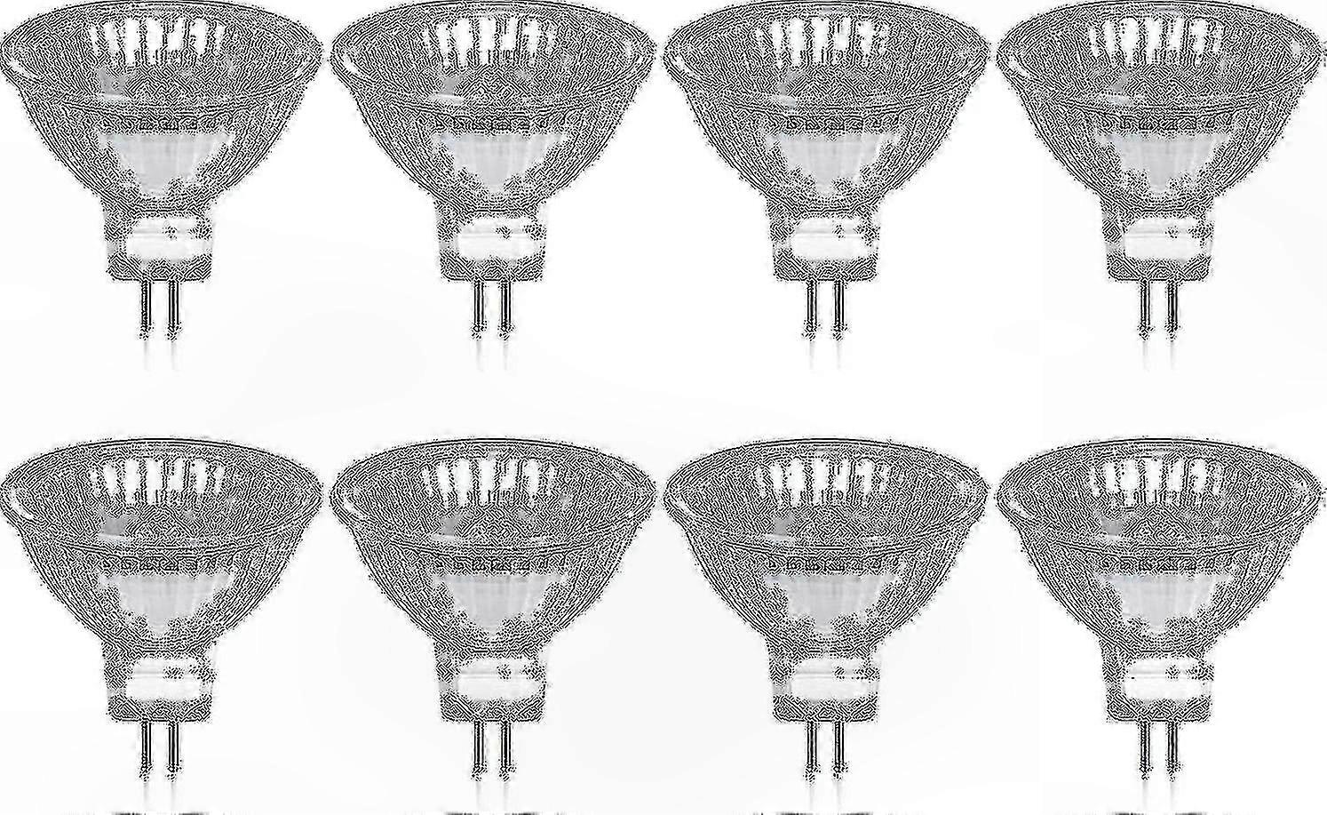 Mr16 Gu5.3 35w 12v Halogenlampe, Warmweiß 2800k, 400 Lumen, Klarglas, 8er-packung, Dimmbar.