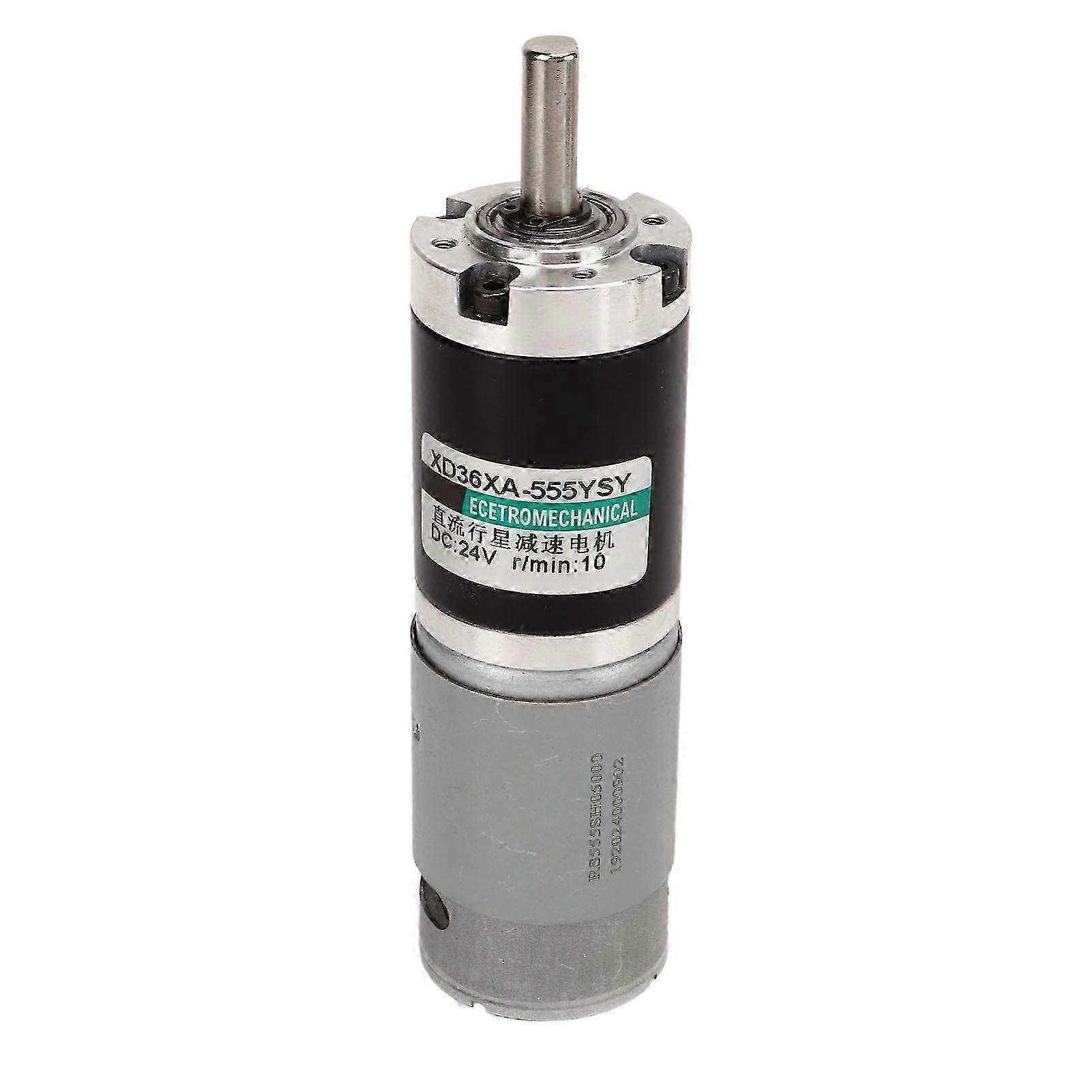 24v 15w Gleichstrom-getriebemotor, Hochdrehmomentstarkes Kupfer, Leiser Mini-elektromotor, Schwarz/silber, 10 U/min
