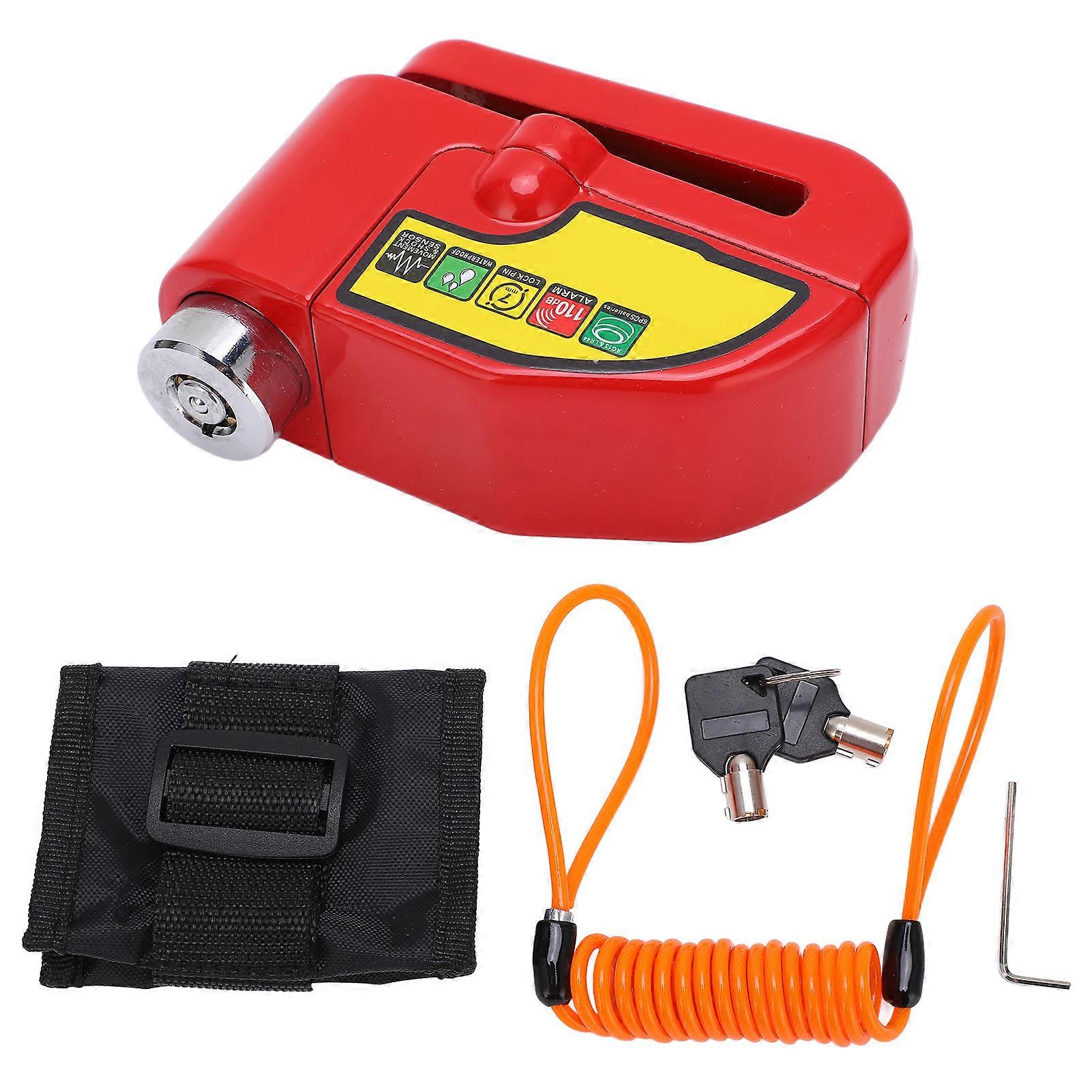 Scheibenbremsschloss Mit Alarm, Wasserdichtes Diebstahlsicherungsschloss Aus Stahl Für Fahrräder, Elektroroller Und Motorräder, Verstärkter Schutz.