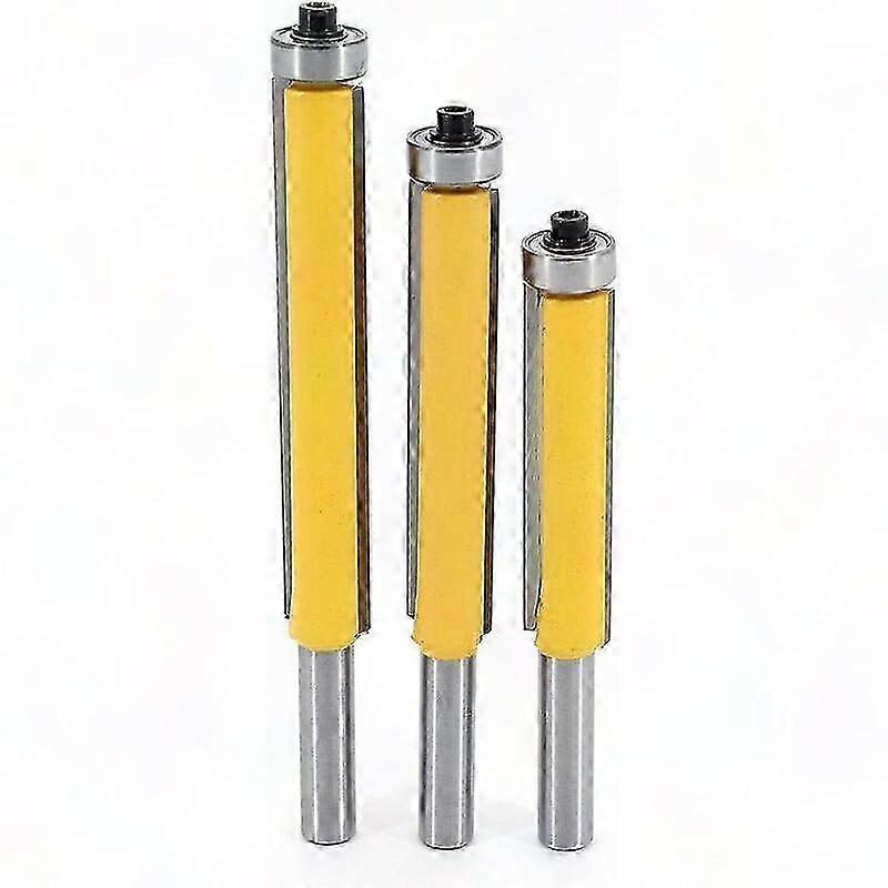 3-teiliges Kopierfräser-set, 8-mm-schaft Mit Kugellager, Holzbearbeitungs-fräswerkzeug, Langer Gerader Holzfräser