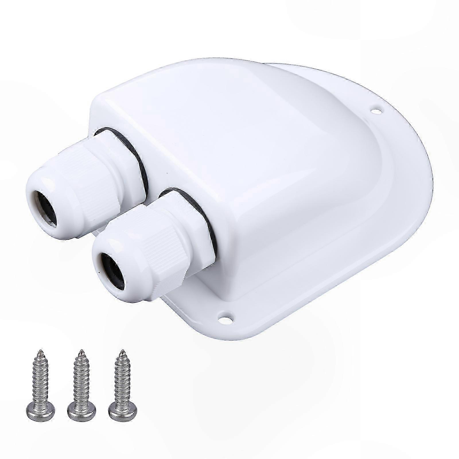 Wasserdichte Anschlussdose Für Zwei Kabeleinführungen, Gebogener Solarmodulstecker, Zubehör Für Wohnmobile, Wohnwagen, Boote, Dachanschlussdose