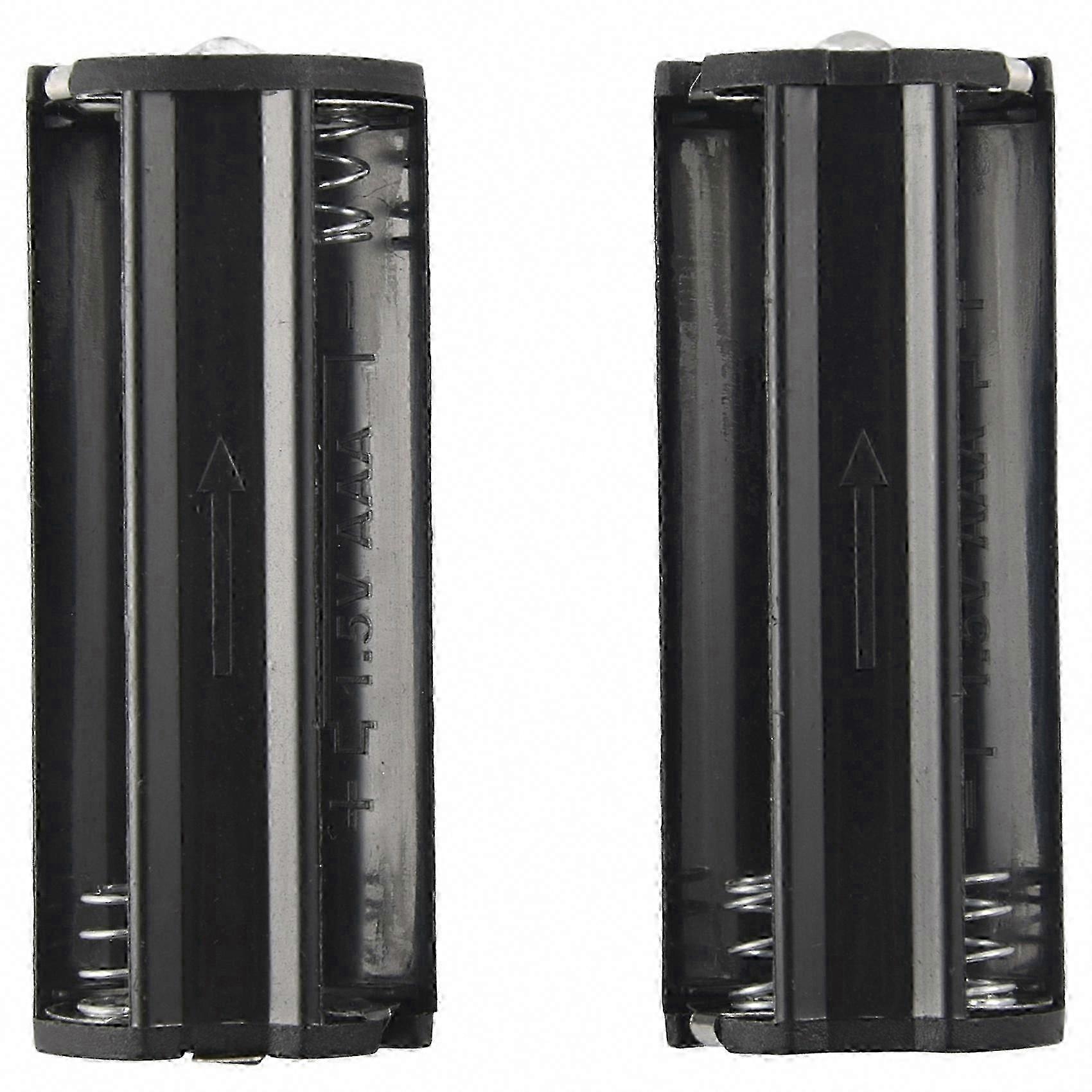 2er-pack Schwarzer Aaa-batteriehalter Für 3 X 1,5v Taschenlampenbatterien