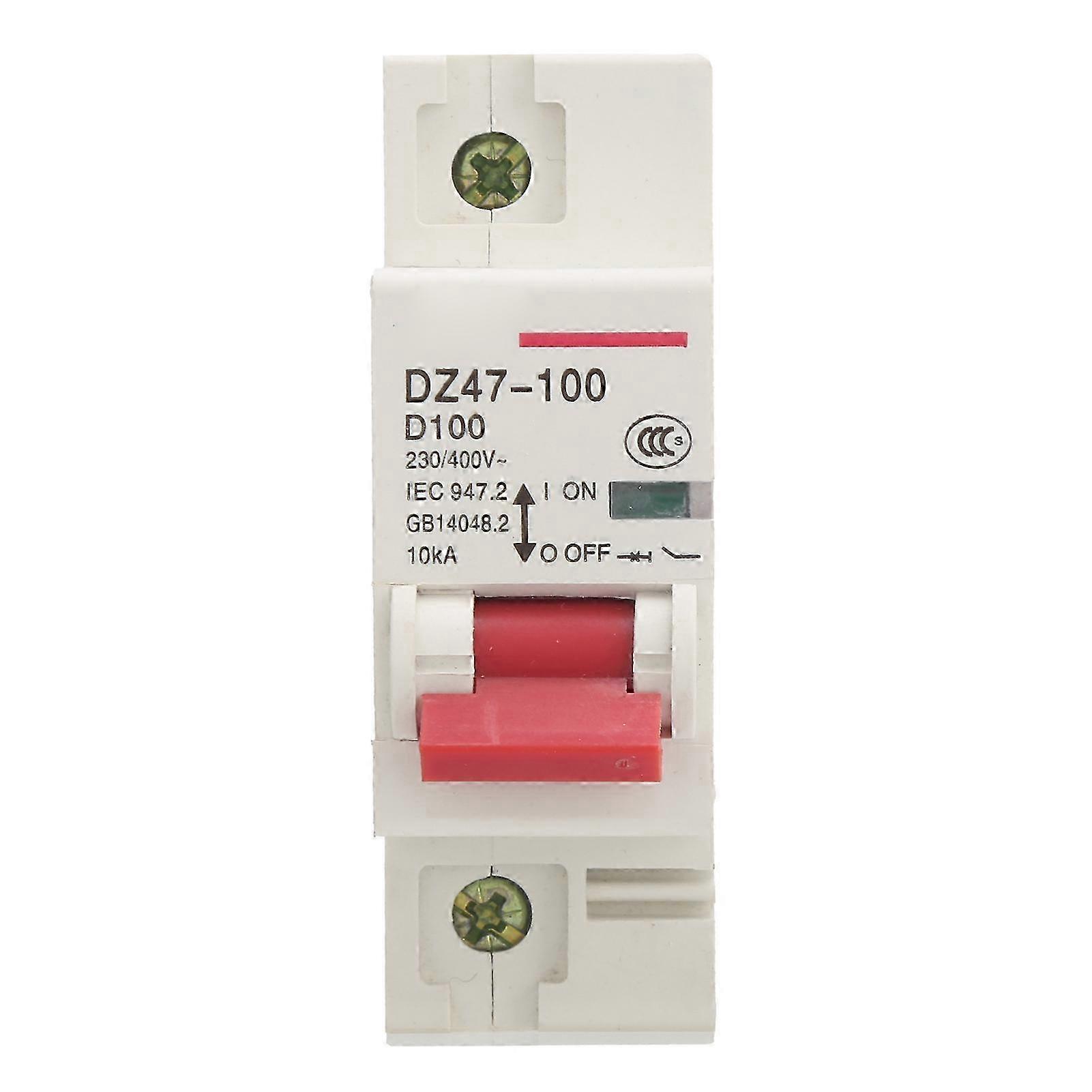 Miniatur-leistungsschalter Dz47-100 1p D80100a, Pneumatischer Hausgeräteschalter Typ D, Überlast- Und Kurzschlussschutz, 1 Modul, 230v400v.