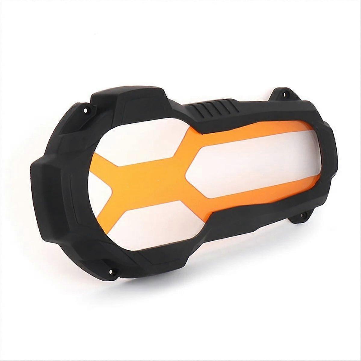Motorradscheinwerferschutz, Fluoreszierend Orangefarbene Abdeckung (transparent)