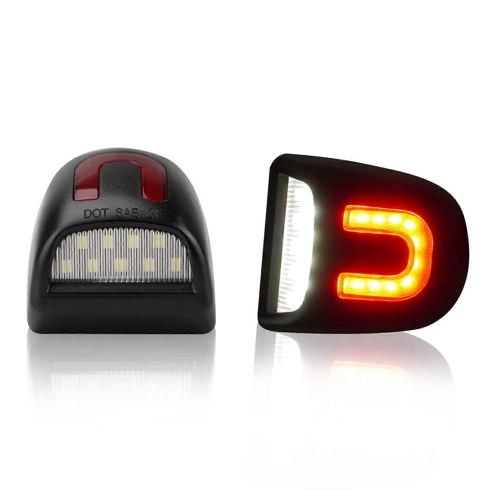 2 U-förmige Rote Led-kennzeichenleuchten