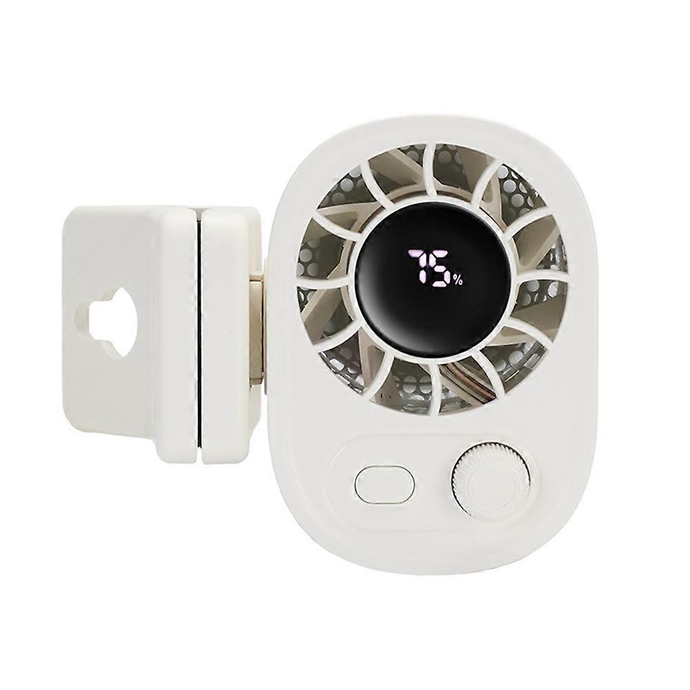 Ansteckbarer Autoventilator Mit 360°-drehung Und Led-anzeige, Einstellbaren Geschwindigkeiten, Usb-aufladbar, Tragbarer Ansteckventilator