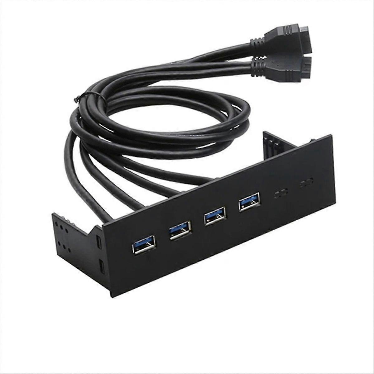 5,25-zoll-frontpanel-hub, 4-port-pci-e-zu-usb-3.0-konverter, Computer-erweiterungskarte Mit Integriertem Optischem Laufwerk, Plug & Play.