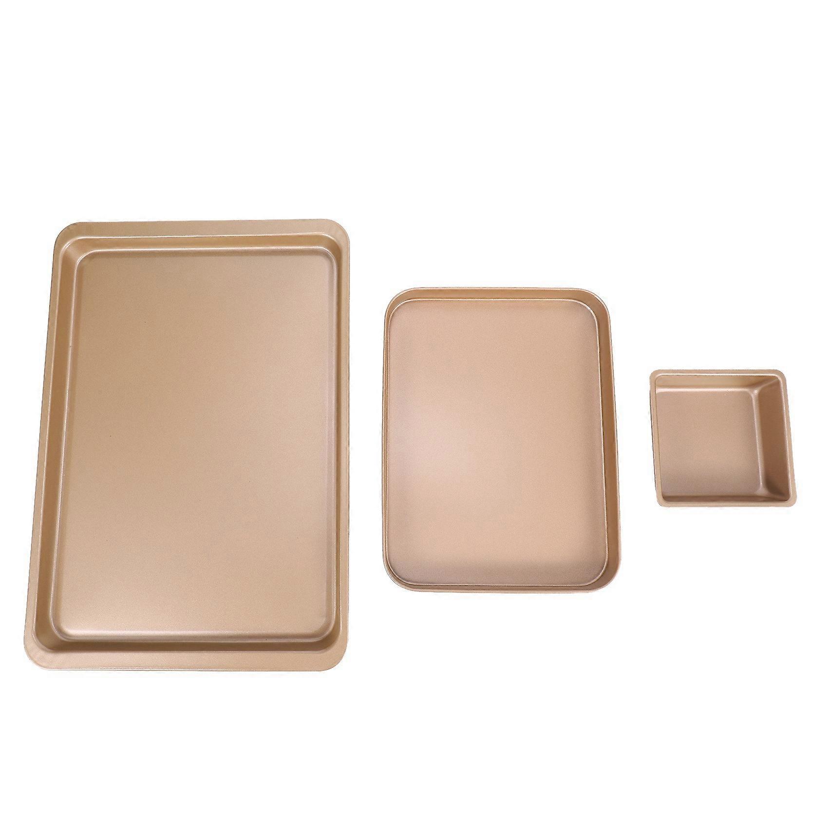 Backblech-set, Professionelle Antihaft-ausstechformen, Rechteckige Kuchenform Für Den Backofen, 3-teilig