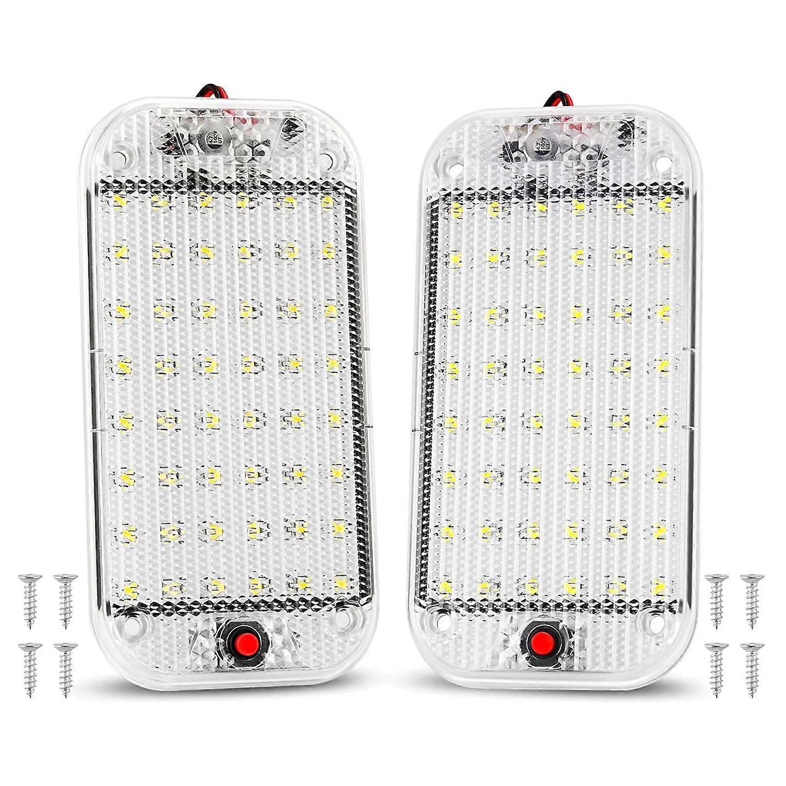 Weiße Led-lampe Mit 48 Leds, 12v/85v, Mit Ein-/ausschalter Für Wohnmobile