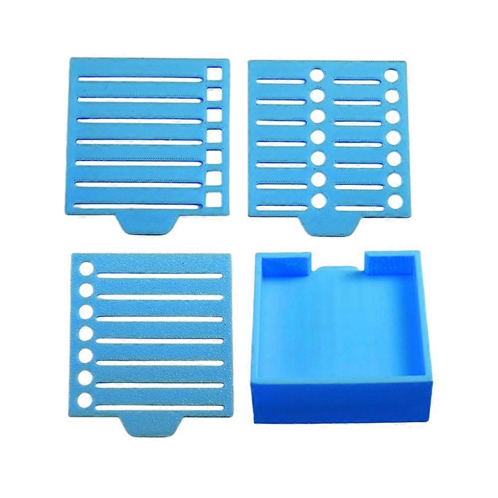 Selbstklebende Schablonen, Kompatibel Mit Post-it® Haftnotizen, 3x3-notizblock Mit 2 Schablonen, Blauer Notizblock-organizer
