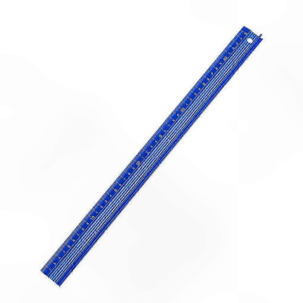 Leichtes Schneidelineal Aus Metalllegierung, Präzise Gerade Kante Mit Rutschfestem Griff, Tragbares Blaues Heimwerkerwerkzeug, Erhöhte Sicherheit