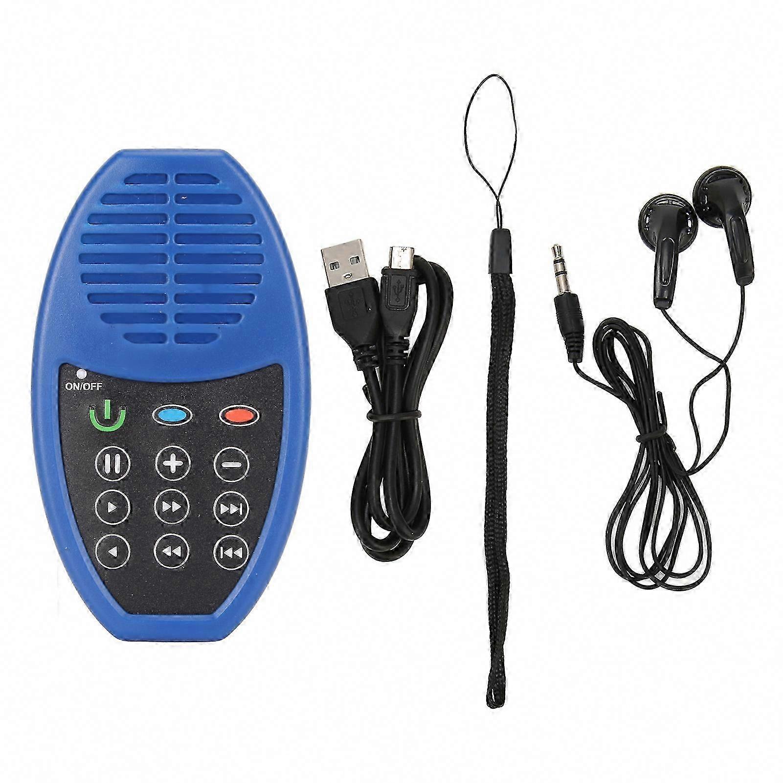 Solar-audio-bibel – Leistungsstarker Lautsprecher, Einstellbare Lautstärke, Integriertes 4g, Solarladung, Hifi-klang, Russisch/swahili/kurdisch, Blaues Modell