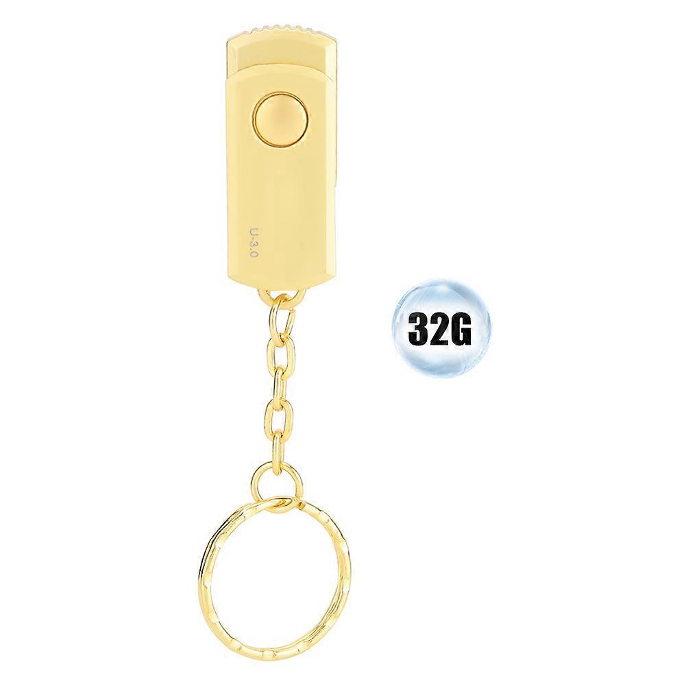 Goldener, Drehbarer Usb-stick Mit Usb-schnittstelle Für Windows 98 / 2000 / Xp / Vista / 7