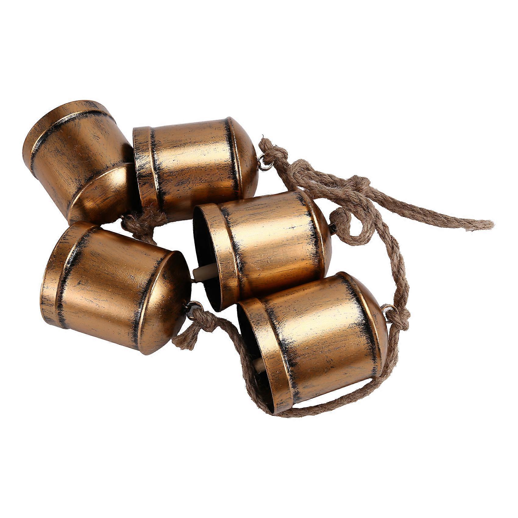 Set Rustikaler Metallglocken Im Vintage-stil, An Einem Seil Aufgehängt, Riesige Harmony Cowbell, Cliftina Metallglocke Im Vintage-stil
