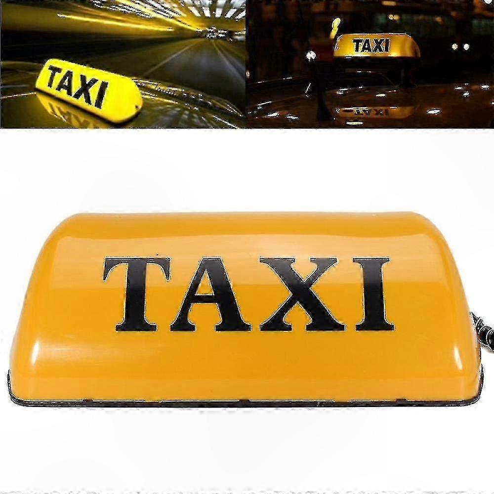 Wasserdichte Gelbe Led-taxisignalleuchte, Magnetische Dachleuchte Für Fahrzeuge, 12-v-taxiwarnleuchte, Tragbare Autoleuchte, Regenfeste Außenbeleuchtung