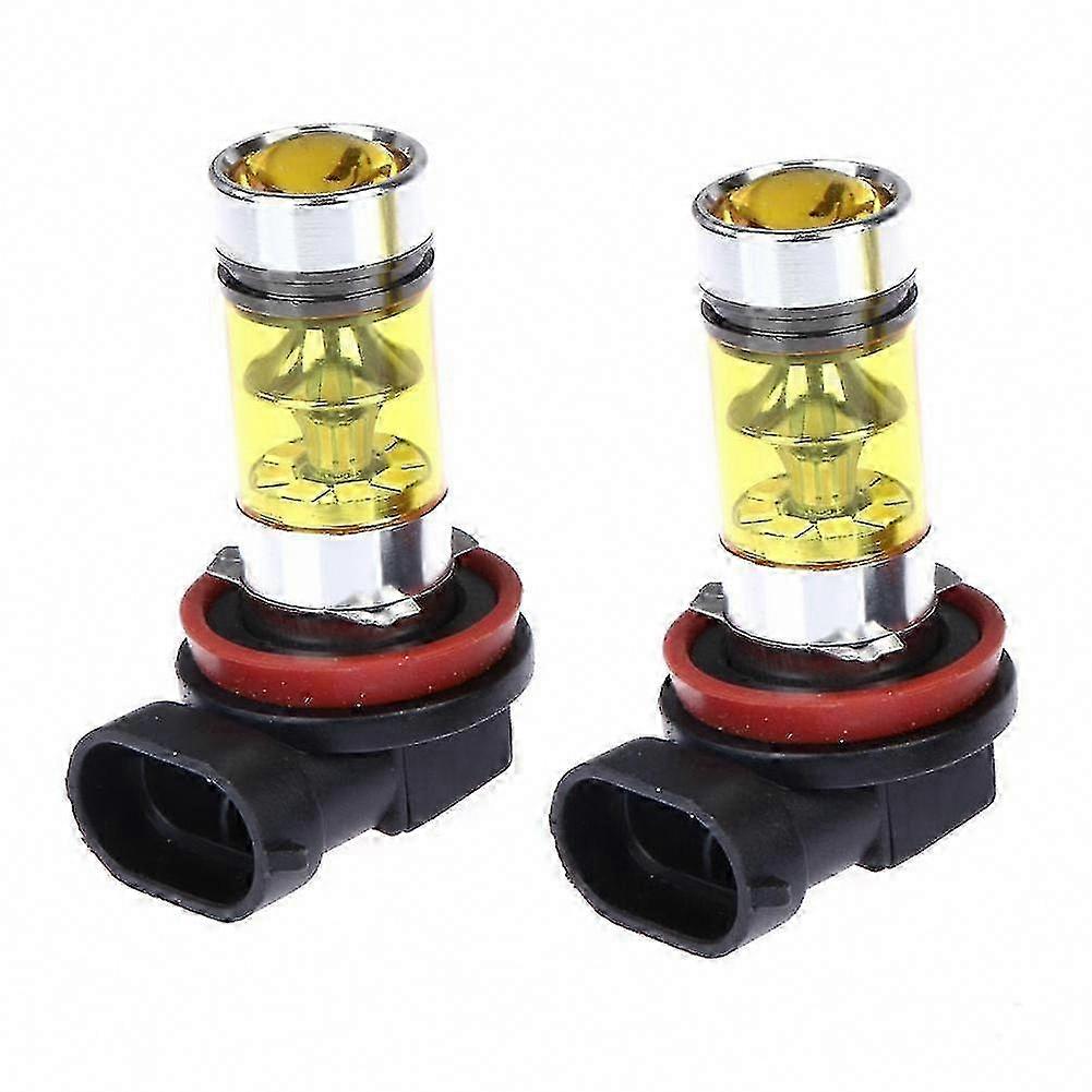 2 X 100w Led H8 H11 Antibeschlag Gelb 2828 20-led-scheinwerferlampen