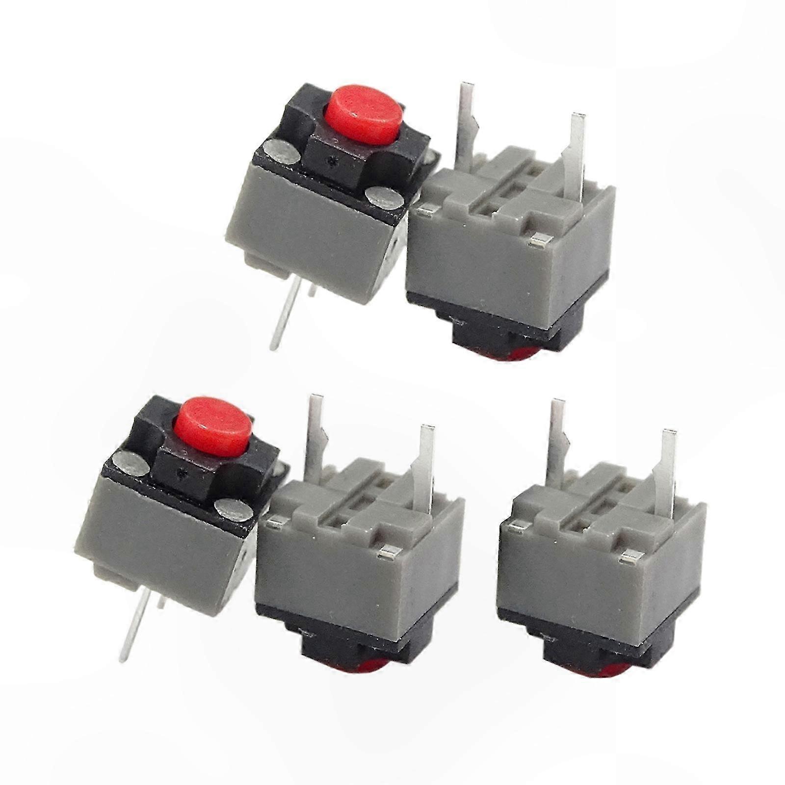 5 Stück Kailh Silent Tact Switch 6x6x7,3 Mm Quadratische Mikro-tasten Gelb - Leise Taktile Schalter Für Tastaturen