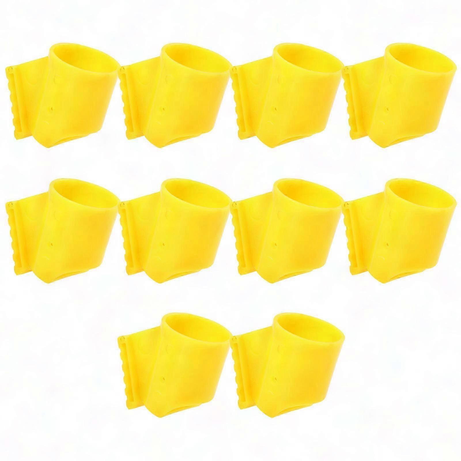 Gelbe Baumstützen 7x6cm, Schalenförmige, Windfeste Gartenpfähle, 10er-packung Für Die Landschaftsgestaltung