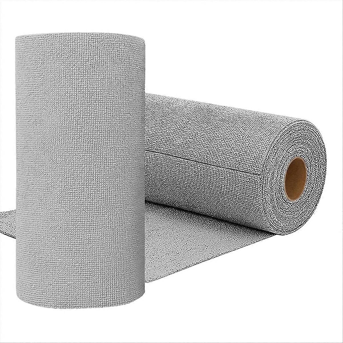 Mikrofaser-reinigungstuchrolle, Wiederverwendbare Und Abnehmbare Mikrofasertücher, Ultra-saugfähige, Waschbare Tücher, 2er-pack, Grau