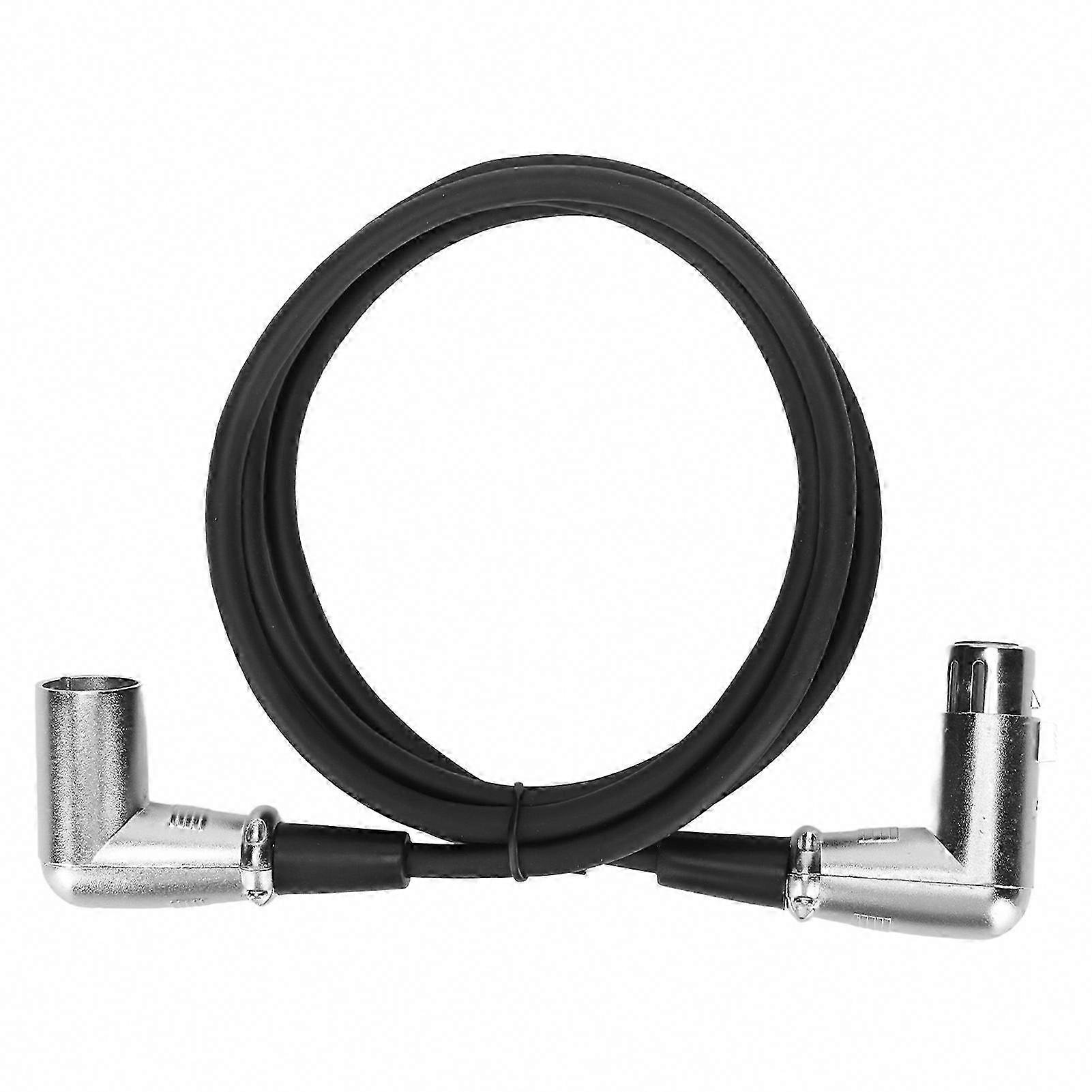 3-poliges Xlr-kabel (stecker Auf Buchse), Silberfarben, Rechtwinklig, Rauschfrei, Für Mikrofon Und Lautsprecher, 1,5 M