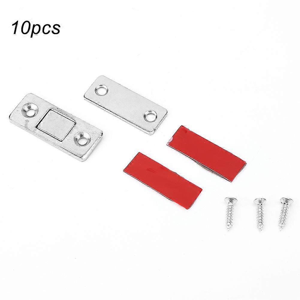 10 Türmagnete Aus Edelstahl – Magnetverschluss Für Schränke, Schubladen Und Regale – 10er-pack, Silberfarbene Metalloberfläche