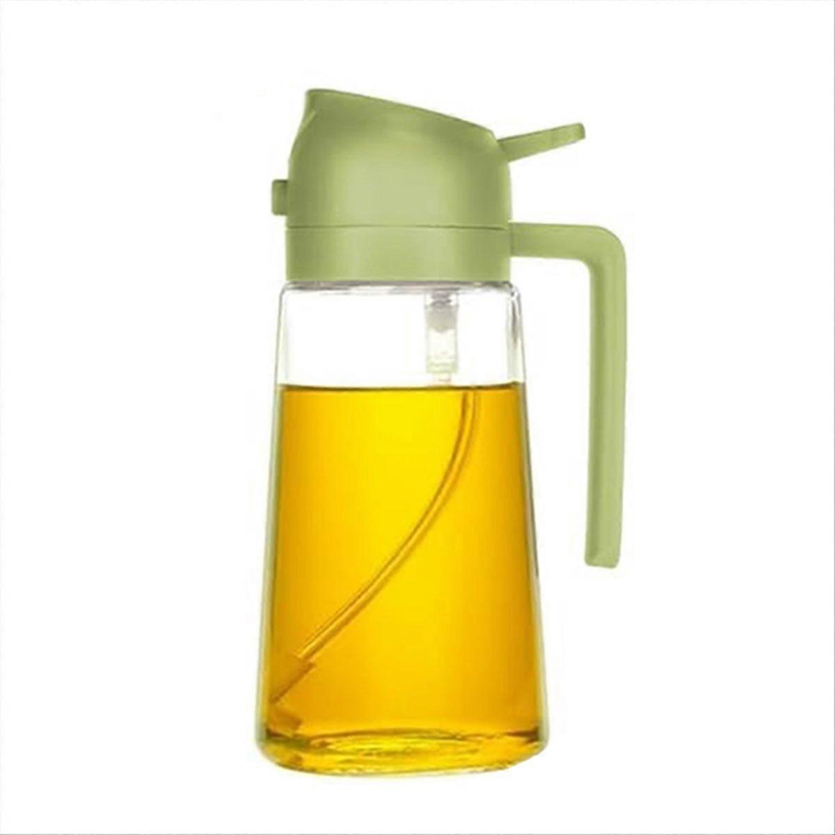 473 Ml (16 Oz) Ölspenderflasche, Olivenölspender Und Sprühkopf, Grün