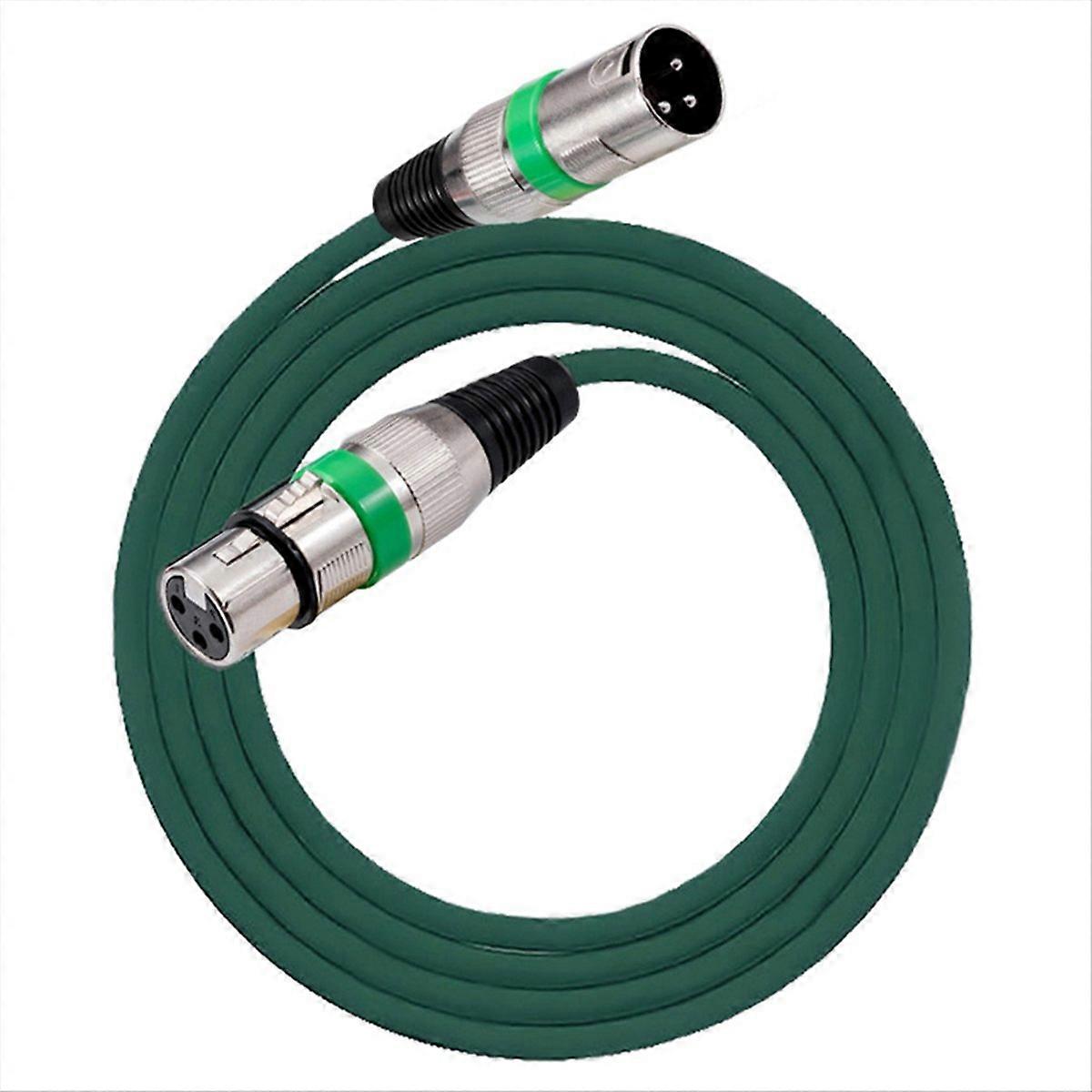 3-poliges Xlr-einbaukabel (stecker/buchse) Auf Xlr-stecker (buchse/stecker), Grüner Mikro-verlängerungsadapter