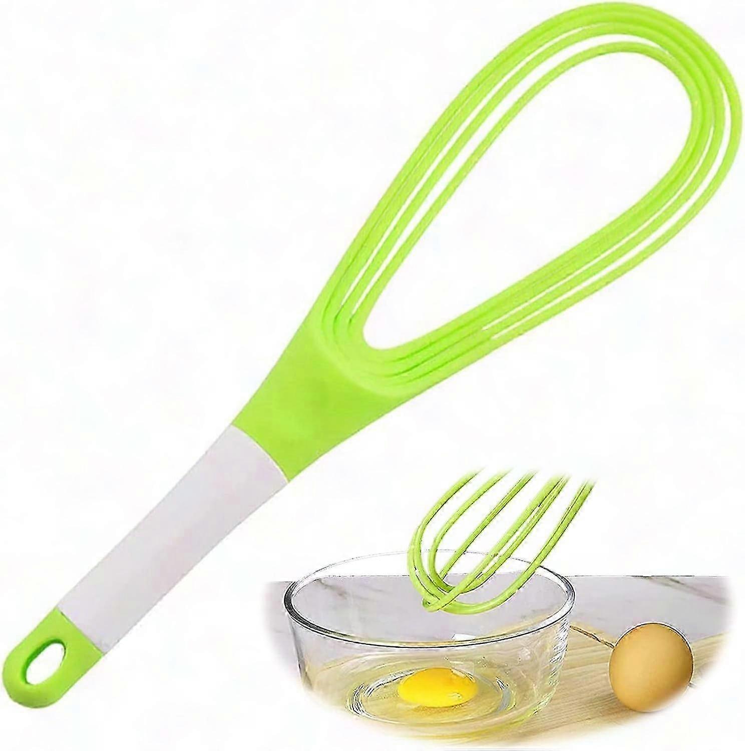 Flacher, Ballon- Und Spiralschneebesen Für Beschichtete Pfannen – Eier- Und Milchquirl Zum Backen, Kochen Und Mischen (grün)
