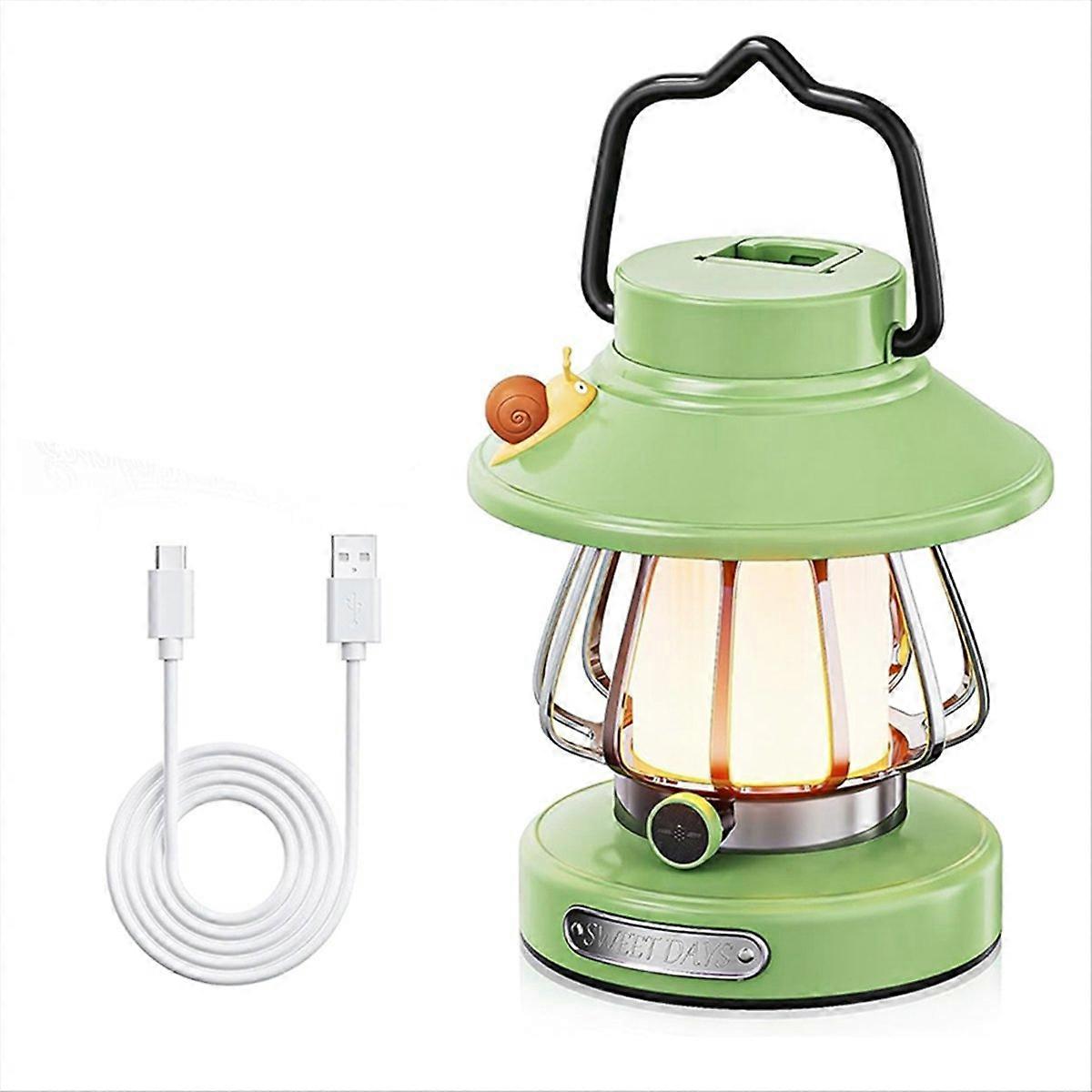 Nachttischlampe Für Kinder, Taschenlampe Für Kleinkinder, Praktische Led-lampe, Batterieaufladbar, Tragbares Grünes Nachtlicht