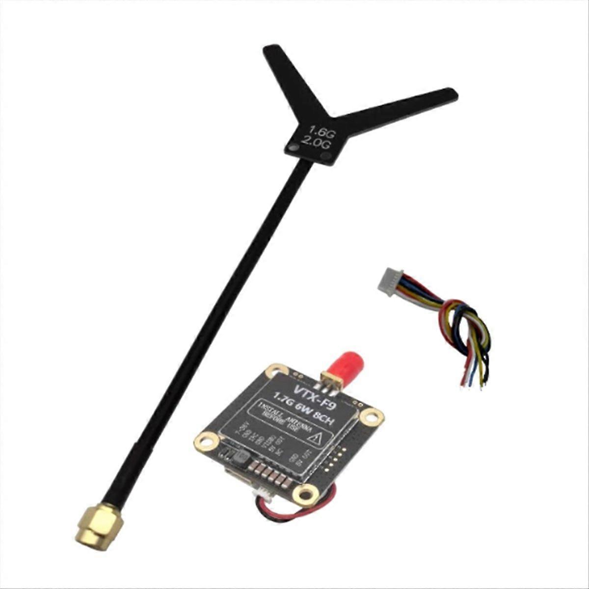 1,7 Ghz/1,9 Ghz (1680–1960 Mhz) 6 W 8-kanal Fpv-funkvideosender F9, Kompatibel Mit Rush-videosendern
