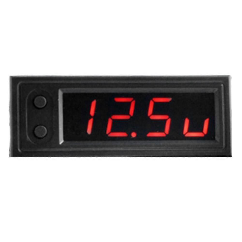 Universelle Digitale Autouhr Mit Datumsanzeige, 3-in-1-lcd-display, Elektronischer Temperaturanzeige Und Rotem Phosphoreszierendem Rand.