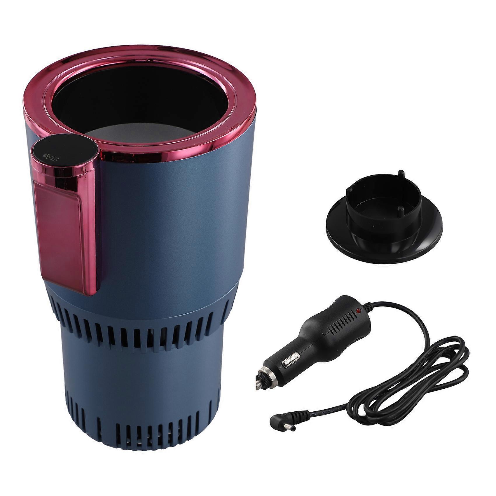 2-in-1 Smarter Auto-becherhalter 12v Mit Digitaler Temperaturanzeige Und Getränkehalter (blau).
