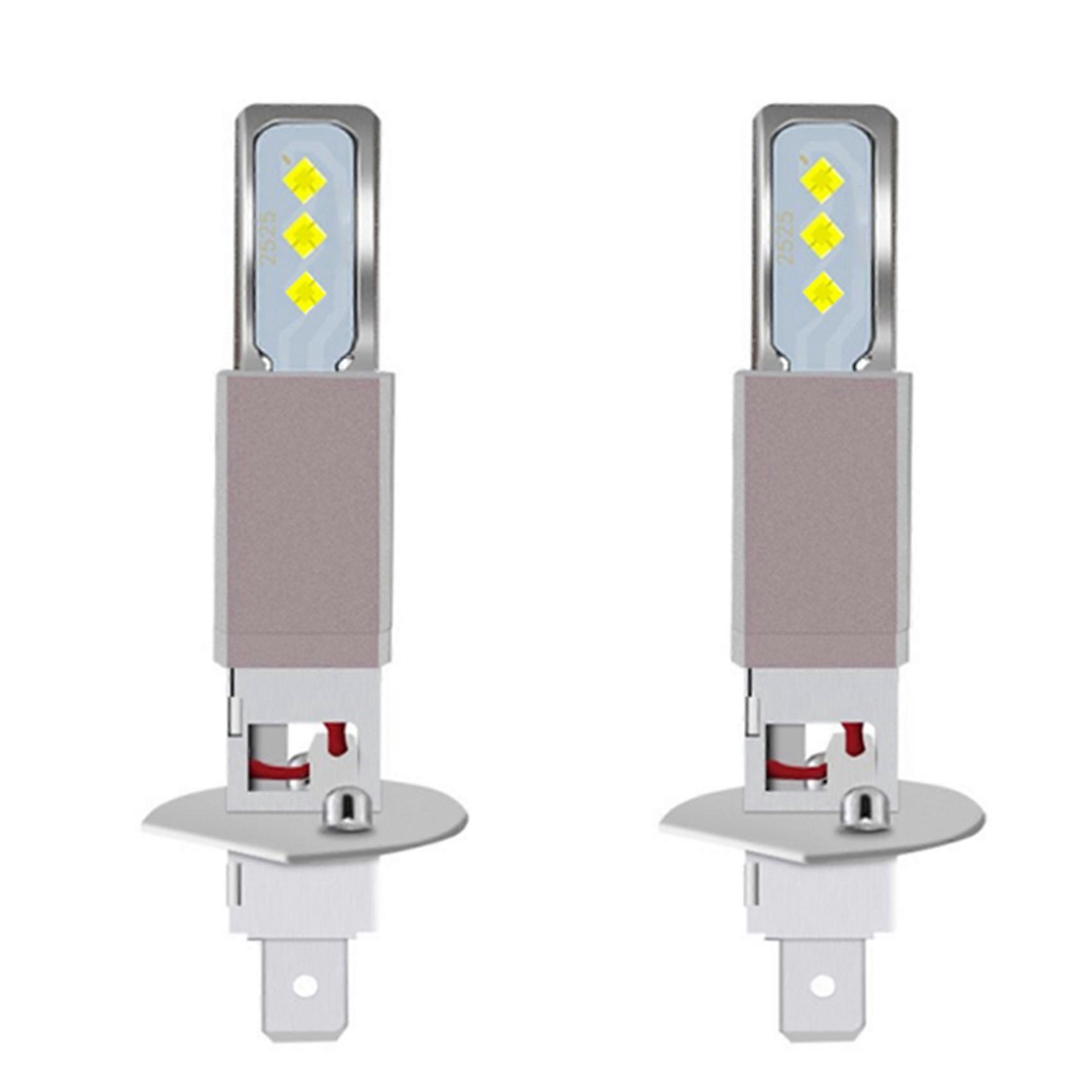 2 H1 Led-lampen Für Motorradscheinwerfer, 20.000 Lm, 6000k Weißes Licht, 80w, 6 Smd, Nebelscheinwerfer Und Blinker Für Autos