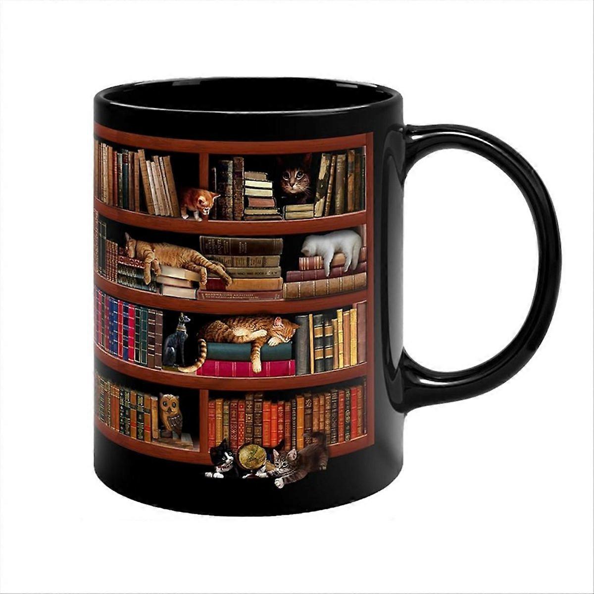 3d-bibliotheksbecher, Katzenmotiv, Buchclubbecher