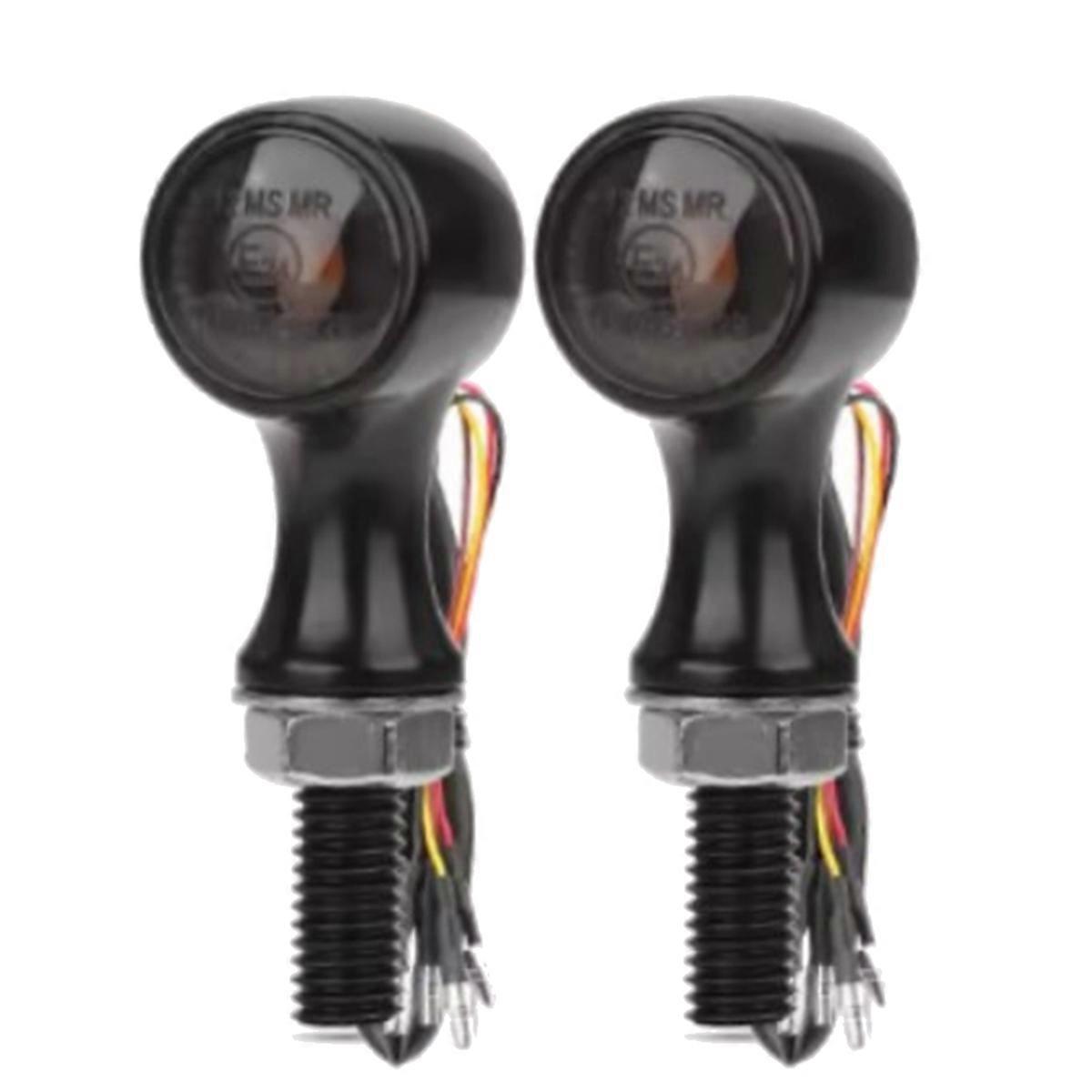 Set Mit 2 12v Motorrad-blinkern, 4 Pins, Rücklicht, Bremslicht, Zweifarbig Gelb Und Rot.