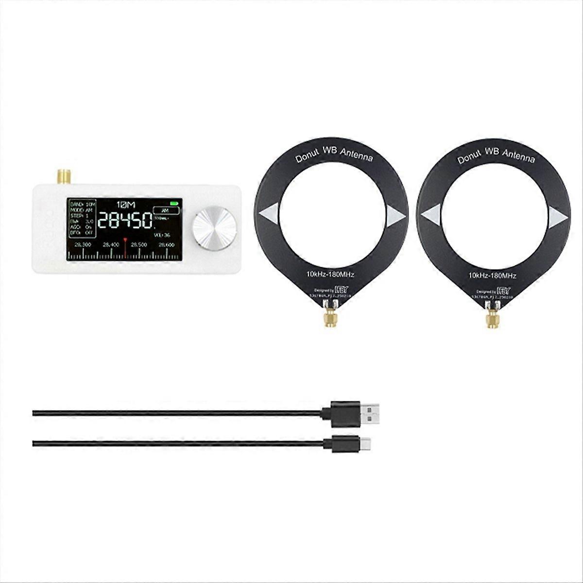 Si4732 Mini-breitbandempfänger Mit Rahmenantenne, 10 Khz–180 Mhz, Tragbar, Usb, Am/fm, Sma-schnittstelle