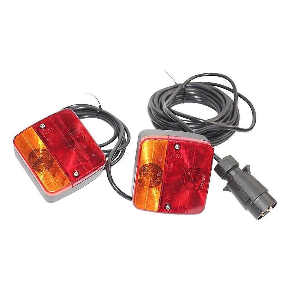 Universelle 12v 7-polige 10m Led-rückleuchte Für Anhänger, Mit Reflektor Und Bremslicht.